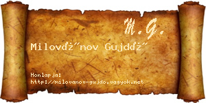 Milovánov Gujdó névjegykártya